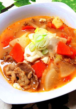 魚介お野菜たっぷり♡旨辛豆乳韓国風スープ-レシピのメイン写真