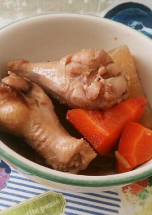 にんじん・肉・大根だけ！お手軽節約煮物-レシピのメイン写真