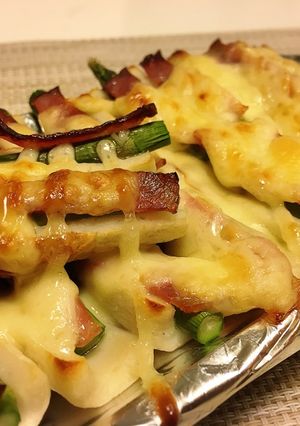 簡単副菜☆アスパラとちくわのチーズ焼き-レシピのメイン写真