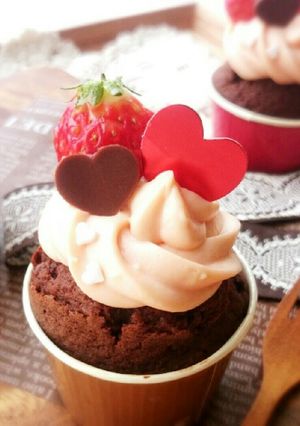 バレンタイン✾簡単✾チョコカップケーキ-レシピのメイン写真