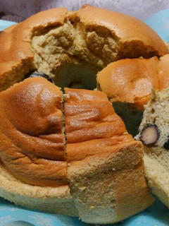 黒豆煮で★ふんわり米粉のシフォンケーキ★-レシピのメイン写真