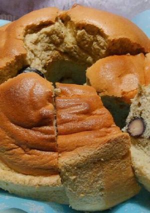 黒豆煮で★ふんわり米粉のシフォンケーキ★-レシピのメイン写真