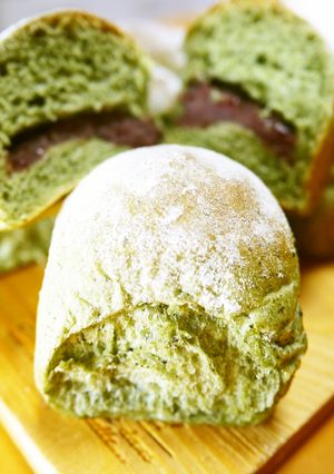 よもぎ粒あん★ちぎりパン（HB生地）-レシピのメイン写真