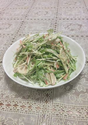 蓮根と水菜の胡麻サラダ-レシピのメイン写真