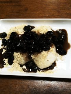黒豆の甘煮ときな粉餅のコラボ-レシピのメイン写真