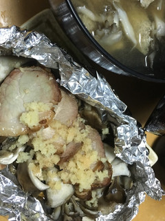 残り物チャーシューとキノコのホイル焼き-レシピのメイン写真