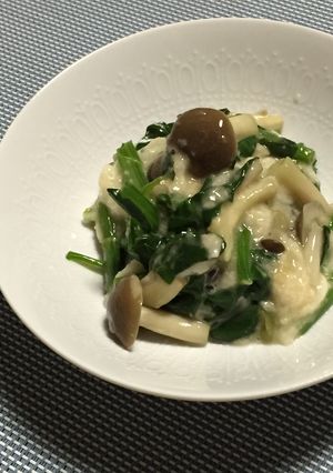 しめじとほうれん草のとろろ和え-レシピのメイン写真