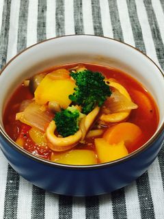 イカと野菜のトマト煮-レシピのメイン写真