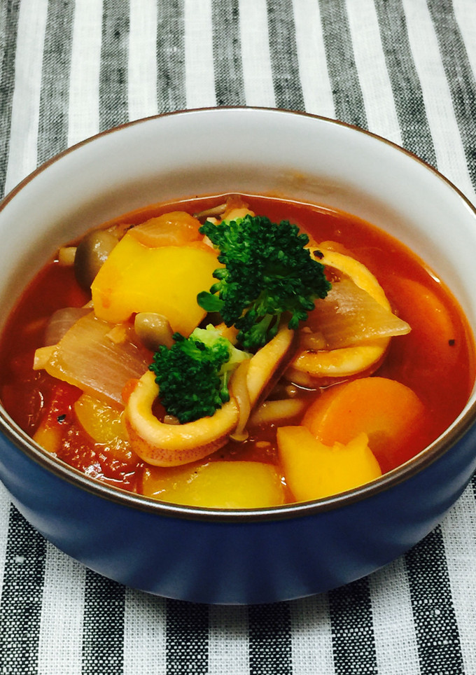 イカと野菜のトマト煮-レシピのメイン写真