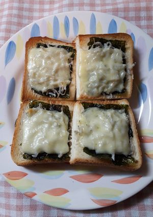 じゃこ＆のり＆チーズトースト♪-レシピのメイン写真