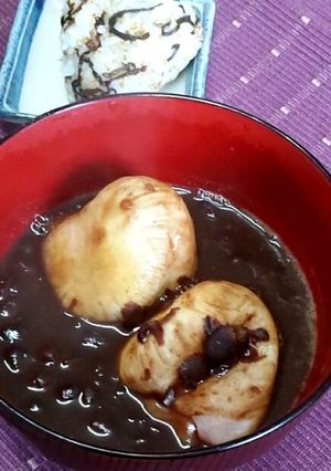 こんがり焼いた丸餅でとろとろぜんざい-レシピのメイン写真
