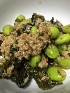 枝豆とワカメのポン酢和え-レシピのメイン写真