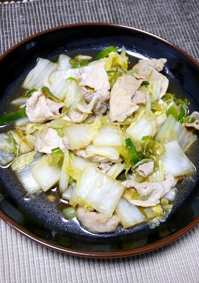 簡単！とろとろ白菜と葱の豚すき煮-レシピのメイン写真