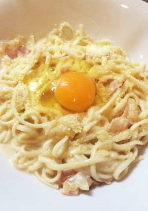 一人分 味噌カルボナーラうどん-レシピのメイン写真