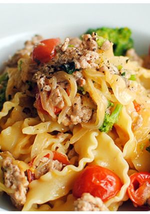 豚肉とブロッコリーのラグーのマファルデ-レシピのメイン写真