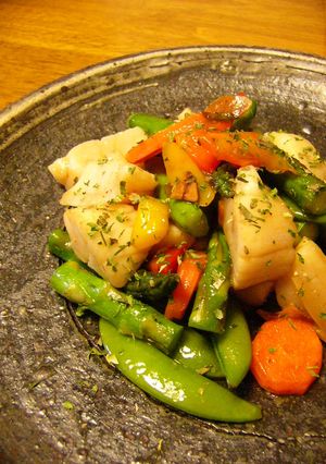 ホタテと春野菜の炒めもの-レシピのメイン写真