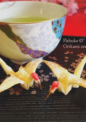 お茶のもてなし菓子✿鶴の砂糖せんべい-レシピのメイン写真