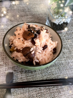 即席★子ども大好きモチモチ栗赤飯-レシピのメイン写真