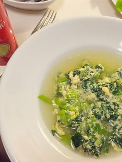 小松菜と卵のイタリア風スープ-レシピのメイン写真