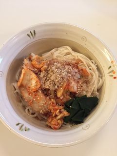 冬に食べたい代謝アゲアゲ、キムチうどん-レシピのメイン写真