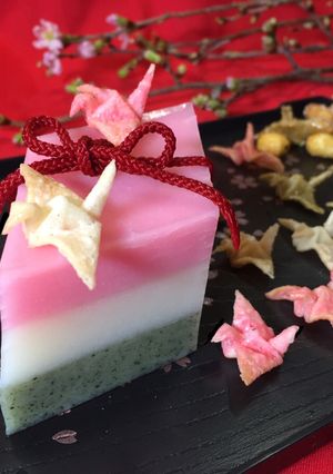 ひな祭り✿ひな鶴の3色あられ✿-レシピのメイン写真