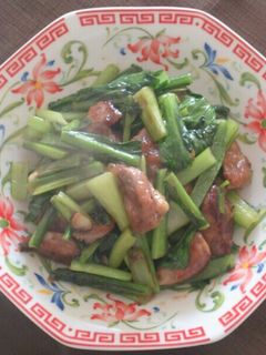 鶏レバーと砂肝と小松菜の炒め物-レシピのメイン写真