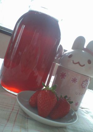 簡単に手作り✿苺シロップ✿白ワイン風味-レシピのメイン写真