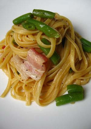 ✿ベーコンとインゲンの甘味噌パスタ✿-レシピのメイン写真