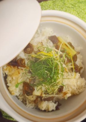 なめこと焼き葱の炊き込みご飯＊-レシピのメイン写真