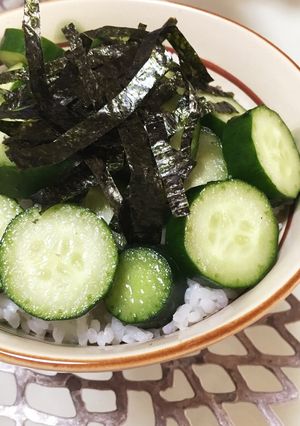 ズボラ！〆にも！切るだけ胡瓜のカッパ丼♪-レシピのメイン写真