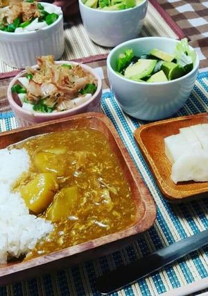 エッグチキン カレーライスセット-レシピのメイン写真