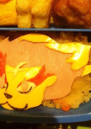 キャラ弁☆妖怪ウォッチ・メラメライオン-レシピのメイン写真