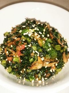 簡単♪大根葉と干しえびのごま塩炒め-レシピのメイン写真