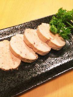 南知多の市場で買ったあん肝であん肝蒸し-レシピのメイン写真