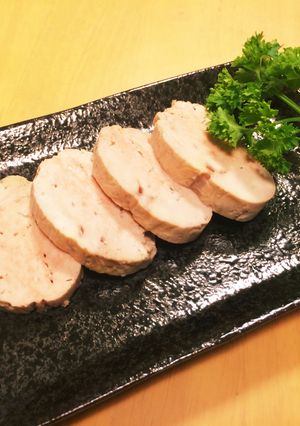 南知多の市場で買ったあん肝であん肝蒸し-レシピのメイン写真