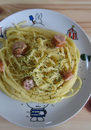 本当に冷蔵庫の中身だけでカルボナーラ-レシピのメイン写真