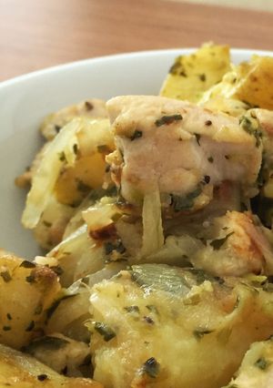 お手軽・ポテトとチキンのバジル風味-レシピのメイン写真