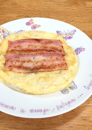 朝食に!!ベーコンチーズ餅パンケーキ-レシピのメイン写真