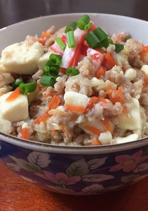 簡単＊節約！鳥ひき豆腐の旨煮丼-レシピのメイン写真