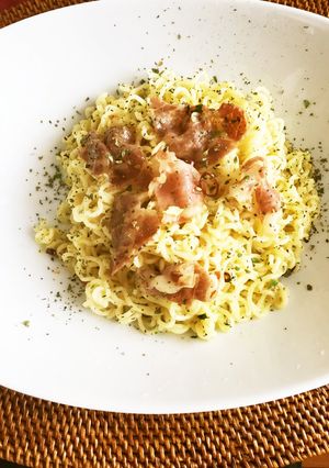 サッポロ一番塩ラーメンでペペロンチーノ-レシピのメイン写真