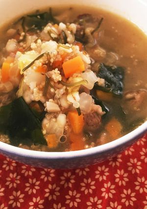 牛肉と昆布の和風雑穀スープ-レシピのメイン写真