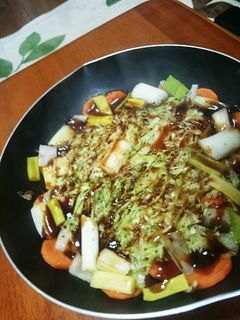 ジャガイモとお餅生地のお好み焼き-レシピのメイン写真
