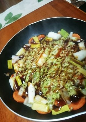 ジャガイモとお餅生地のお好み焼き-レシピのメイン写真
