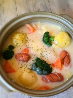 お餅シチュー鍋-レシピのメイン写真