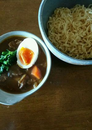 サッポロ一番でカレーつけ麺-レシピのメイン写真