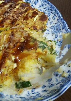 お餅いりのお好み焼き(๑´ڡ`๑)-レシピのメイン写真