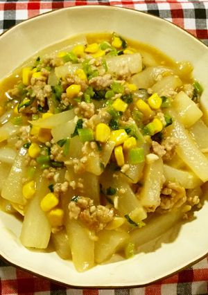 大根と葉っぱの中華風トロトロんな炒め物-レシピのメイン写真