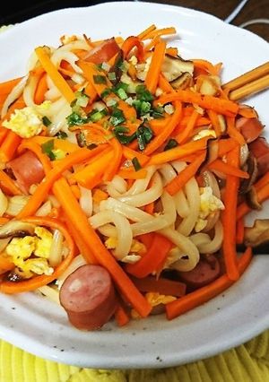 かき玉焼きうどん-レシピのメイン写真