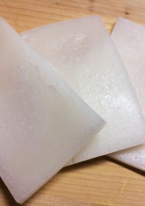 パックのお餅をスライス 切り方-レシピのメイン写真