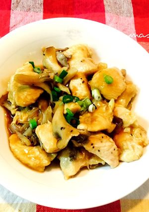 鶏胸肉と舞茸のバルサミコ酢健康炒め☆-レシピのメイン写真
